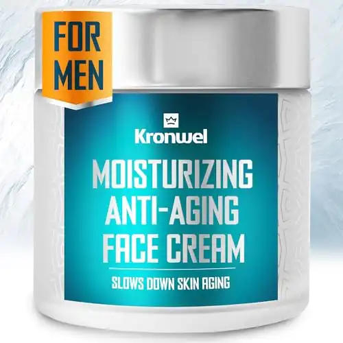 Organic Face Moisturizer for Men, Anti Aging Moisturizing Face Cream for Sensitive Skin, Night & Daily Mens Face Moisturizer for Dry Skin, Hydrating Skin Care Collagen Face Cream, Men Anti Aging C...