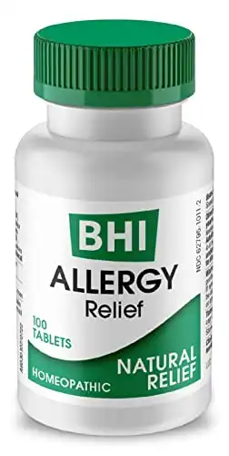 MediNatura BHI Allergy Relief Multi-Symptom Natural Safe Relief of Runny Nose Sneezing Itchy Eyes & Congestion 15 Targeted Homeopathic Active Ingredients Help Calm Discomfort – 100 Tablets