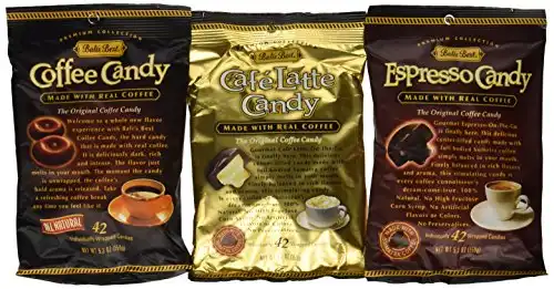 Bali’s Best Coffee, Espresso and Latte Candy Three Pack, 5.3oz
