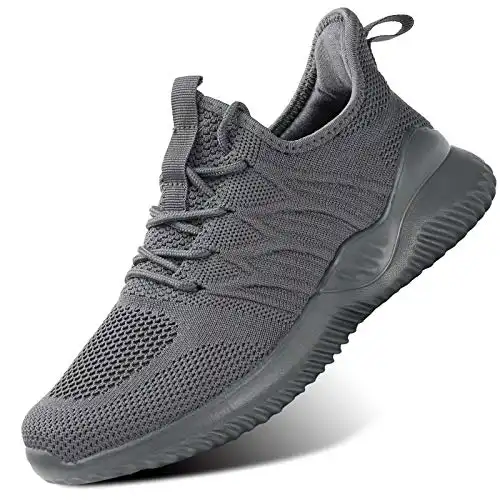 Zapatos de Mujer Womens Ladies Walking Running Shoes Slip On Lightweight Casual Tennis Sneakers Clothes Shoes Dark/Grey