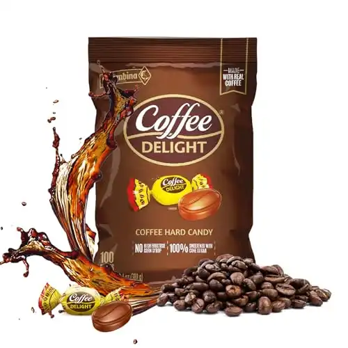 Colombina Coffee Delight Hard Candy – Pack of 100 Gluten Free Coffee-Flavored Candies Made w/Real Colombian Coffee (100 Count) – (13.4oz – 380g)