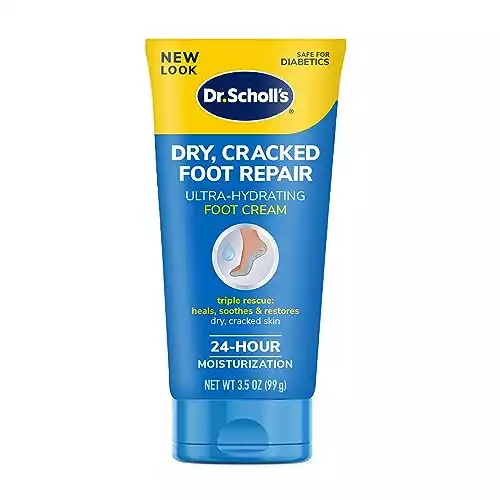 Dr Scholl’s Dry, Cracked Foot Repair Ultra-Hydrating Foot Cream 3.5 oz, Lotion with 25% Urea for Dry Cracked Feet, Heals and Moisturizes for Healthy Feet