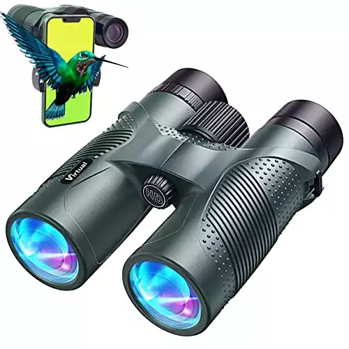 Sedpell HD Binoculars for Adults, High Power Binoculars with BaK4 prisms, IPX7 Waterproof with Phone Adapter Lightweight with Carrying Case and Strap Perfect for Bird Watching, Hunting, Travel