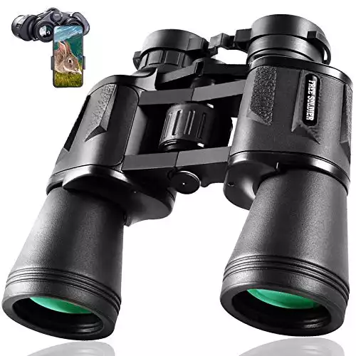 Binoculars for Adults 20 50 High Power Binoculars for Bird Watching 28mm Large Eyepiece Waterproof Binoculars Hunting Hiking Concert Travel with Smartphone Adapter BAK4 Prism FMC Lens, Bl...