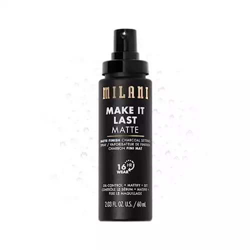 Milani Make it Last Matte Matte Finish Charcoal Setting Spray- Cruelty-Free Makeup Primer and Setting Spray for Oily Skin Long Lasting Finishing Spray (2.03 Fl. Oz.)