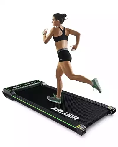 Walking Pad, AKLUER Under Desk Treadmill, Portable Walking Pad Treadmill with Remote Control, LED Display, Installation- Free for Jogging Running Walking for Home Office