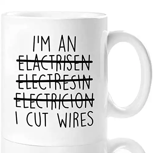 Aurahouse Funny Electrician Gifts for Men Women 11 Oz Coffee Mug-I m An Electrician, Electrician Birthday Gifts, Christmas Gifts, Father s Day Gifts, Electrician Students Graduation Gifts ...