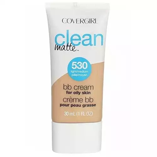 COVERGIRL Clean Matte BB Cream, Oil-Free, Long-Lasting, Sensitive Skin, Lightweight, 100% Cruelty-Free