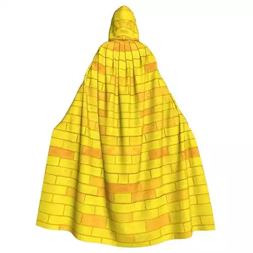 Brick Road of Yellow Halloween Hooded Cloaks Witch Robe Cloaks, Holiday Party Cosplay Costumes (Unisex)