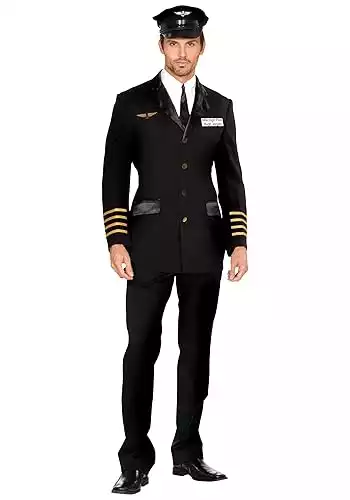 Dreamgirl Men's Mile High Pilot Hugh Jordan Costume