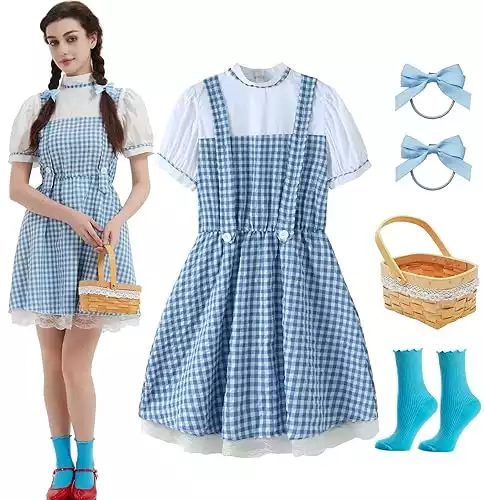 UIMLK Women Book Storybook Wizard of oz Dorothy Adults Character Halloween Costumes Outfits