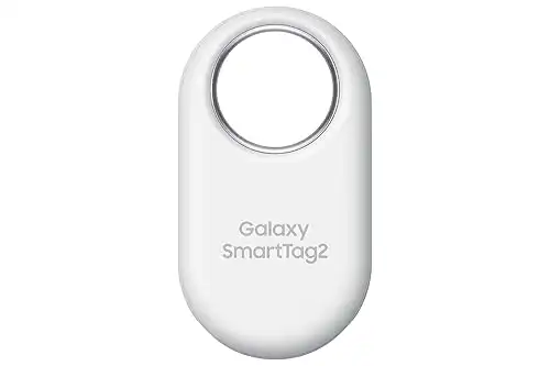 SAMSUNG SmartTag2 (2023) Bluetooth + UWB, IP67 Water and Dust Resistant, Findable via App, 1.5 Year Battery Life - White