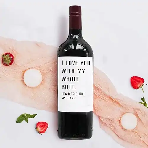 Naughty Valentine's Day Wine Label,Valentine's Gift for Boyfriend Husband