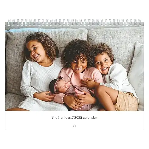 Let's Make Memories Personalized Photo Calendar - Custom 2025 Calendar - 8.5"x11" - Matte Finish - Spiral Bound - Photo Wall Calendar - Upload Your Photos - Modern Type